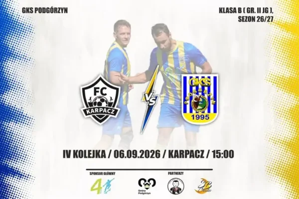 IV kolejka B-klasy: GKS Podgórzyn zagra na wyjeździe z FC Karpacz