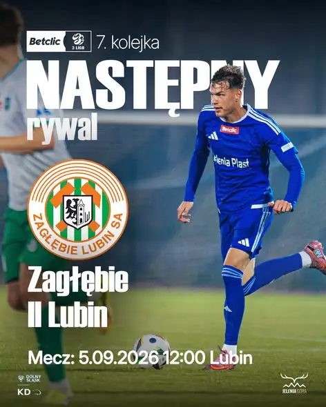 Karkonosze Jelenia Góra zagrają z liderem Betclic 3 Ligi – rezerwami Zagłębia Lubin