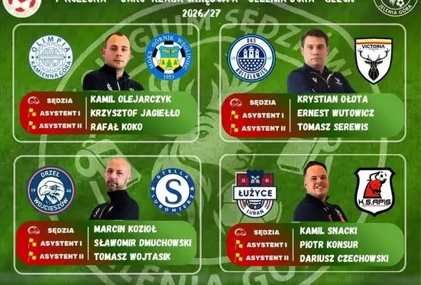 Obsada sędziowska 7. kolejki „Jako” klasy okręgowej – dolnośląskie derby już w weekend
