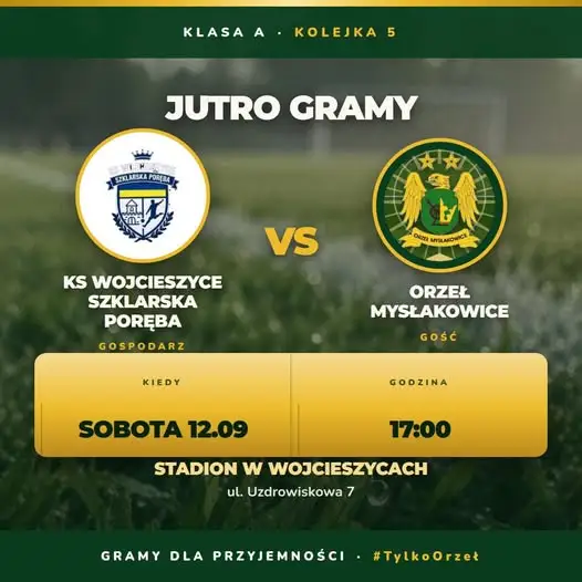 Orzeł Mysłakowice zagra w Wojcieszycach w 5. kolejce klasy A