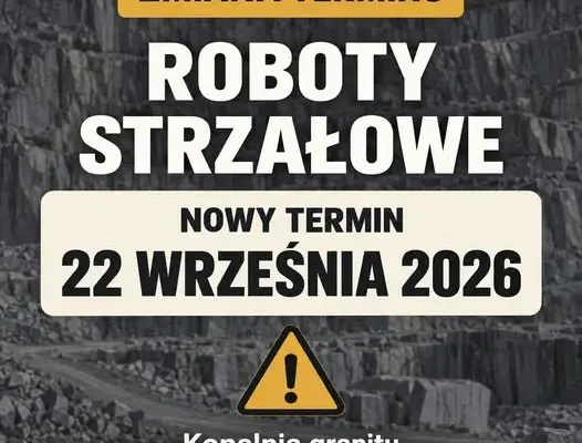 Roboty strzałowe w kopalni granitu w Szklarskiej Porębie – nowy termin