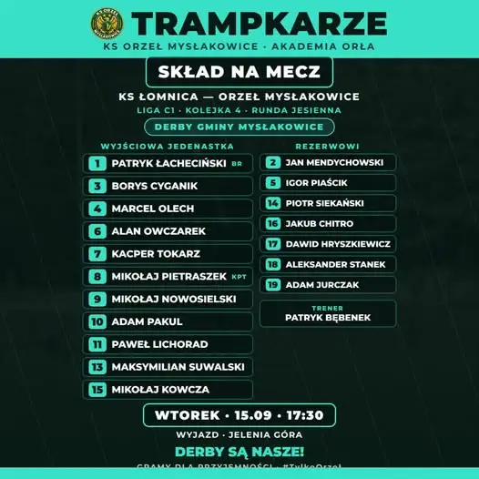 Orzeł Mysłakowice zagra w derbach gminy. Znamy wyjściową jedenastkę