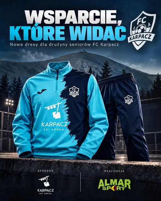 FC Karpacz z nowymi dresami dla seniorów. Sponsorem Karpacz Ski Arena