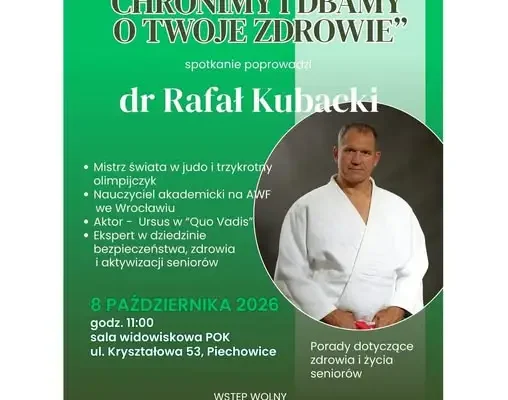 Piechowice: spotkanie „Mobilny Senior” z dr. Rafałem Kubackim już 8 października