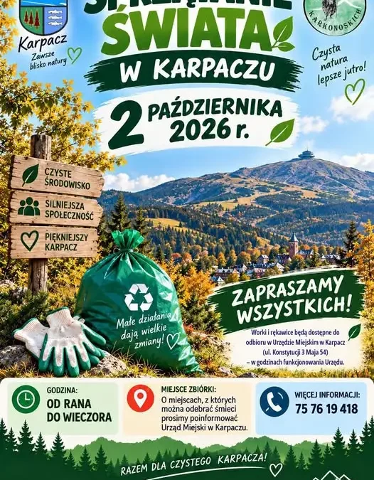 Karpacz zaprasza na wspólne sprzątanie okolicy 2 października