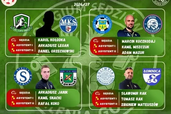 8. kolejka „Jako” Klasy Okręgowej – obsada sędziowska i terminarz spotkań