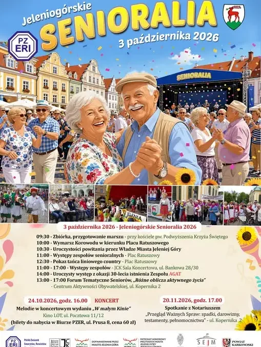 Jeleniogórskie Senioralia 2026 – korowód, koncerty i forum dla seniorów