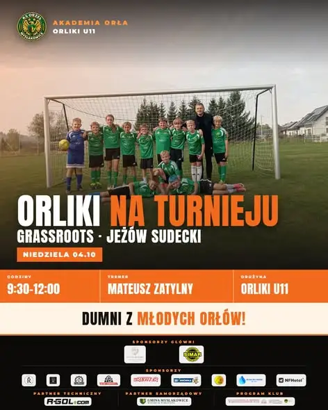 Młode Orliki z Mysłakowic rozegrały turniej Grassroots w Jeżowie Sudeckim