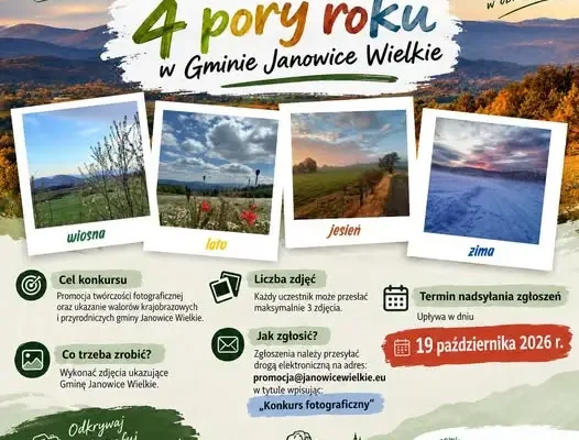 Konkurs fotograficzny „4 pory roku w Gminie Janowice Wielkie” – edycja 2026