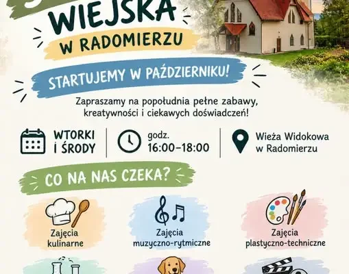 Świetlica wiejska w Radomierzu zaprasza dzieci na zajęcia od 6 października