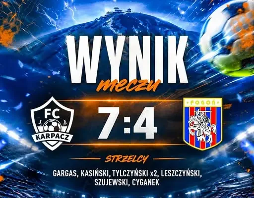 FC Karpacz wygrywa siódmy mecz z rzędu! Pogoń Wleń pokonana 7:4