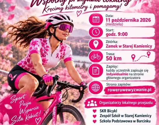 Różowy Rajd dla Kobiet – wspólna inicjatywa szkół i klubu rowerowego