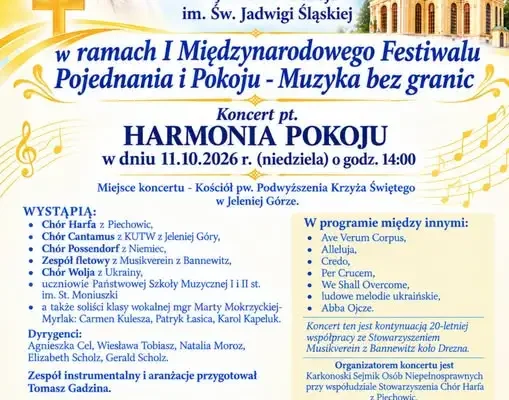 Koncert „Harmonia Pokoju” w Jeleniej Górze – IX Dni Muzyki Papieskiej w Karkonoszach