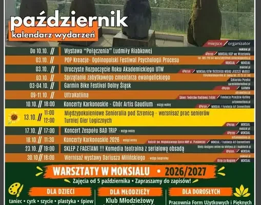 Październik w Szklarskiej Porębie – koncerty, teatr, Senioralia i nowy sezon warsztatów