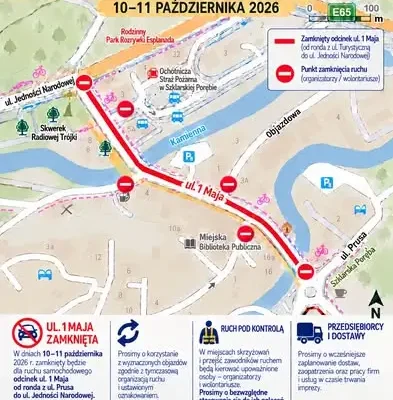 UltraKotlina 2026: zmiany w ruchu na ul. 1 Maja w Szklarskiej Porębie