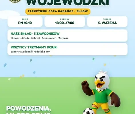 Skrzaty z Mysłakowic powalczą w finale wojewódzkim Copa Kabanos w Sułowie