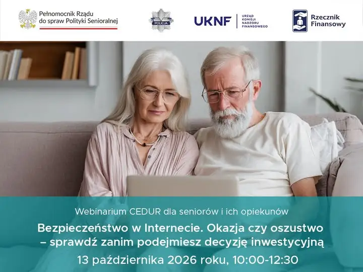 Bezpłatne webinarium KNF dla seniorów o bezpieczeństwie w sieci