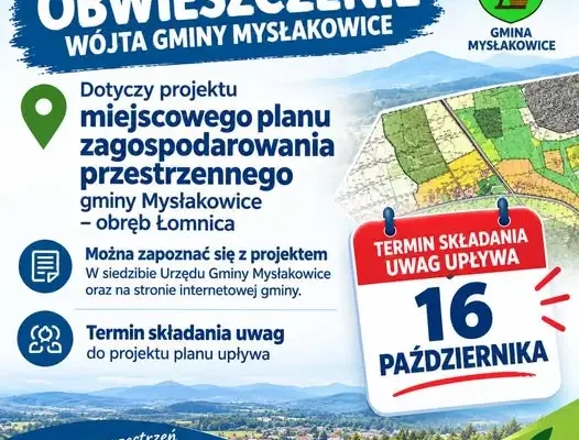 Łomnica: tylko do 16 października możesz zgłosić uwagi do planu zagospodarowania