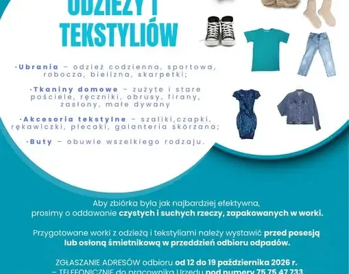 Szklarska Poręba: zbiórka odzieży i tekstyliów już 22 października
