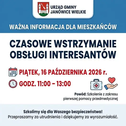 Urząd Gminy Janowice Wielkie nieczynny dla interesantów 16 października