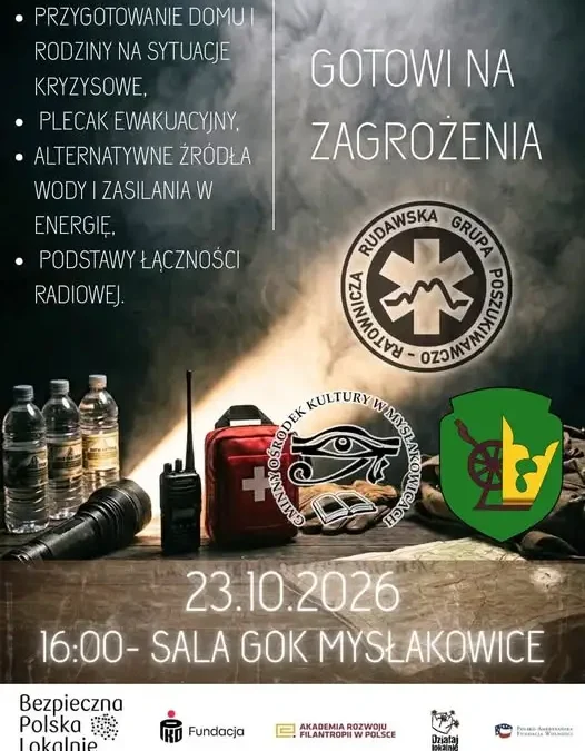 Mysłakowice: szkolenie z obrony cywilnej i ochrony ludności już 23 października