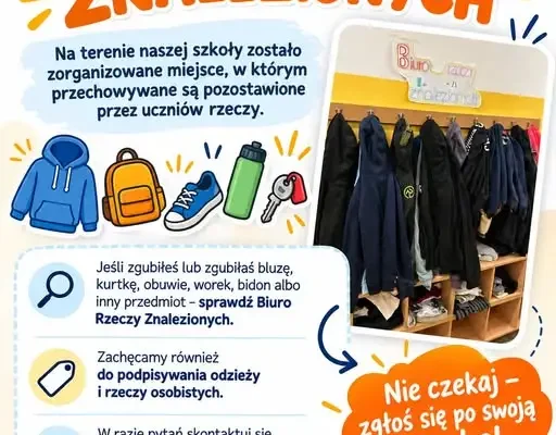 Biuro Rzeczy Znalezionych w jeleniogórskich szkołach – apel do uczniów i rodziców