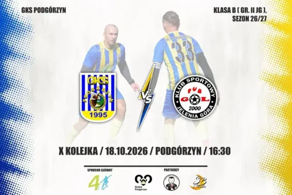KS Podgórzyn zagra z Pub Gol Jelenia Góra w B-klasie
