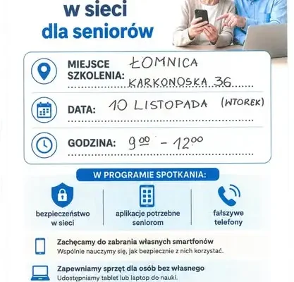 Bezpieczeństwo w sieci dla seniorów z gminy Mysłakowice – ruszają zapisy