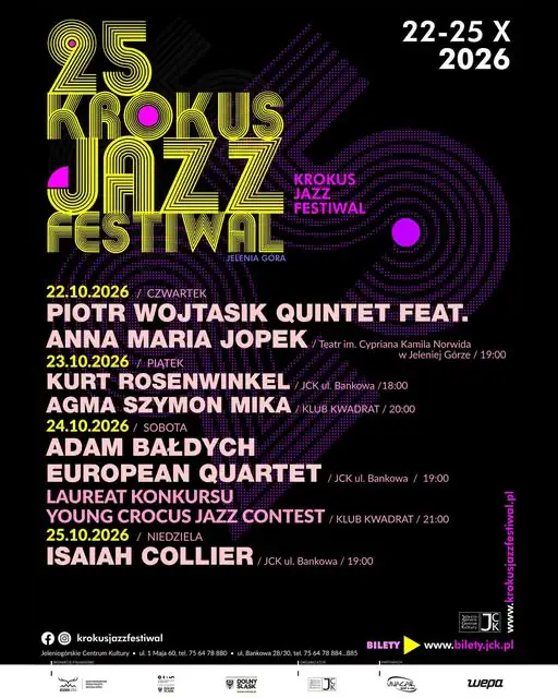 Krokus Jazz Festival 2026 w Jeleniej Górze – 25. edycja z gwiazdami