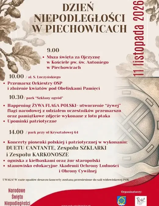 Piechowice zapraszają na obchody Święta Niepodległości 11 listopada