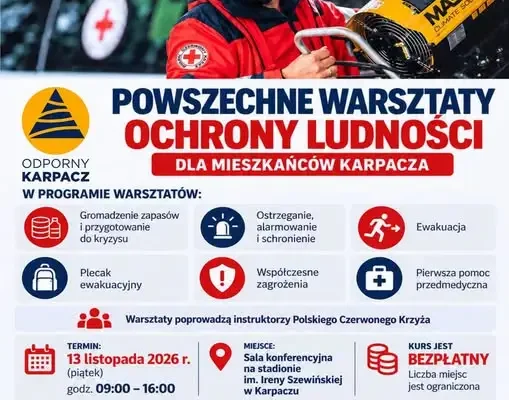 Bezpłatne warsztaty z ochrony ludności w Karpaczu – naucz się reagować w kryzysie