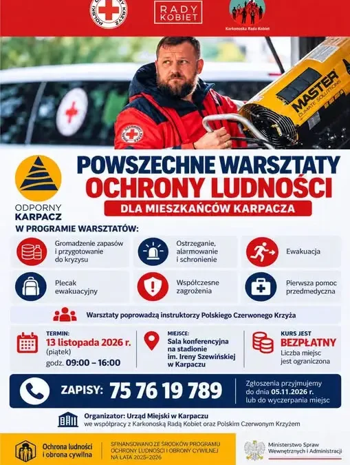 Bezpłatne warsztaty z ochrony ludności w Karpaczu – naucz się reagować w kryzysie