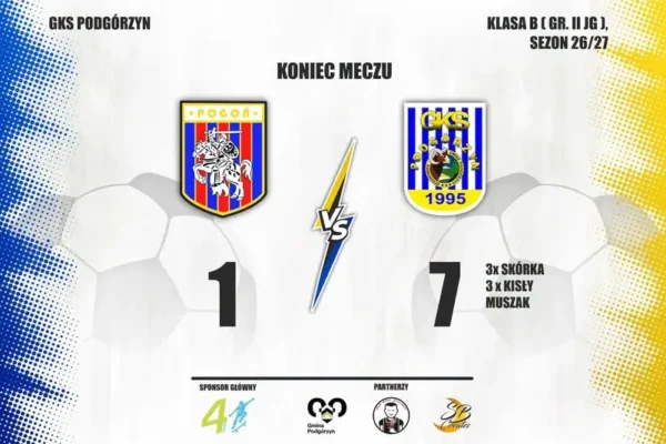 GKS Podgórzyn rozbił Pogoń Wleń 7:1. Hat-tricki Skórki i Kisłego