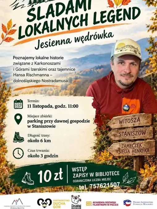 Jesienna wędrówka z biblioteką w Podgórzynie – historia, legendy i widmo Brockenu