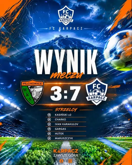 FC Karpacz rozbił WKS Pilchowice 7:3 w meczu pełnym bramek
