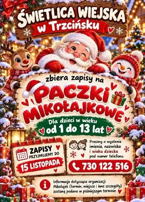 Trzcińsko: ruszają zapisy na mikołajkowe paczki dla dzieci